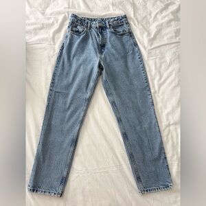 Zara straight leg medium wash jeans
